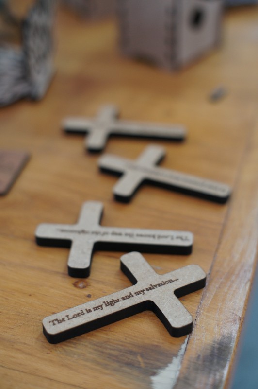 Wooden Crosses with Scripture