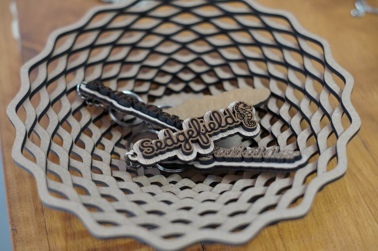 Custom Sedgefield Wooden Keychains